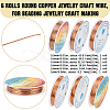 SUNNYCLUE 6 Rolls 6 Size Copper Jewelry Wire CWIR-SC0001-03A-2