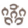 Tibetan Style Alloy Horseshoe Pendants X-TIBEP-23708-AB-NR-2