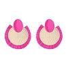 Bohemia Alloy Raffia Stud Earring for Women PW-WGEE6FD-01-1