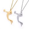 304 Stainless Steel Pendant Necklaces NJEW-H496-01-1