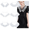 Nbeads 6Pcs 6 Style White Embroidered Organdy Collar AJEW-NB0004-01-10