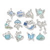 Alloy Rhinestone & Enamel Pendants PALLOY-F312-01P-1