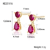 Cubic Zirconia Teardrop Dangle Stud Earrings SC9593-05-1