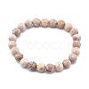 Natural Maifanite/Maifan Stone Bead Stretch Bracelets BJEW-K212-A-044-2