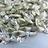 Glass Pointed Back Rhinestone Cabochons RGLA-A011-9x18mm-M-2