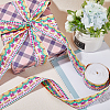 10M Ethnic Style Embroidery Polyester Flower Ribbons OCOR-WH0077-74B-4