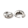 Rack Plating Brass Thick Hoop Earrings for Men Women EJEW-F288-06P-2