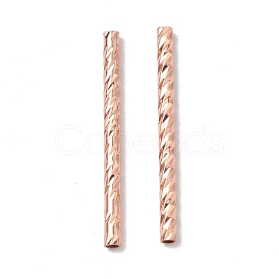 Rack Plating Brass Straight Tube Beads KK-WH0061-03C-RG-1