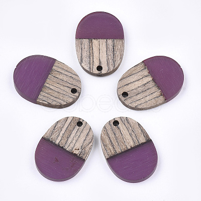 Resin & Wenge Wood Pendants RESI-T023-01I-1-1