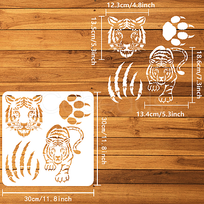 PET Hollow Out Drawing Painting Stencils DIY-WH0391-0757-1