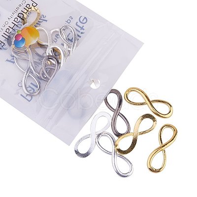 Multicolor  Infinity Charm Pendant 30x10x2mm Connector Link Random PALLOY-PH0004-01M-1