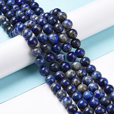 Natural Lapis Lazuli Beads Strands X-G-J396-8mm-1