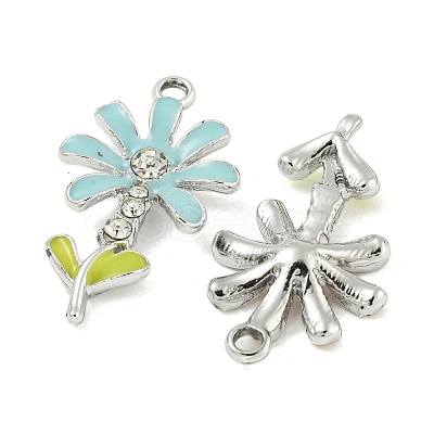 UV Plating Alloy Enamel Pendants FIND-M033-22P-1