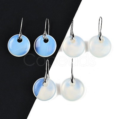 Opalite Dangle Earrings EJEW-C119-01P-07-1