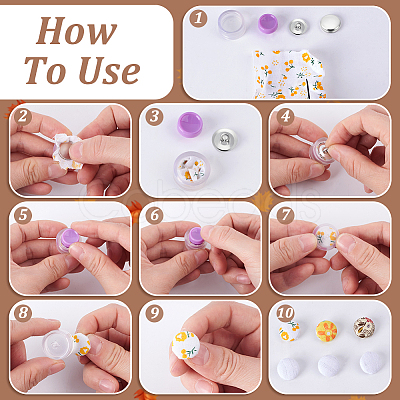 AHADERMAKER DIY Cover Button Making Kit DIY-GA0006-05C-1