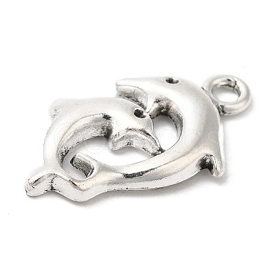 Alloy Dolphin Pendants TIBEP-R336-079AS-FF-1