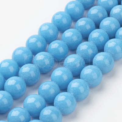 Natural Mashan Jade Round Beads Strands X-G-D263-10mm-XS20-1