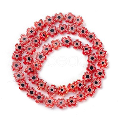 Handmade Millefiori Glass Bead Strands LAMP-J035-8mm-07-1