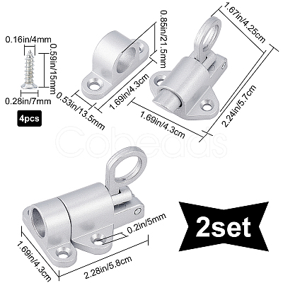 Gorgecraft Aluminum & Alloy Lock Catch Clasps AJEW-GF0004-87C-1