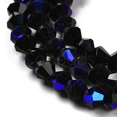 Opaque Solid Color Electroplate Glass Beads Strands EGLA-A039-P3mm-L17-1