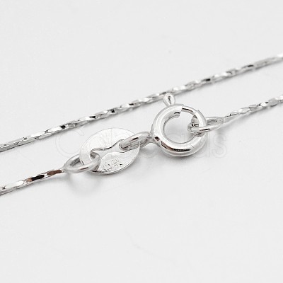 Anti-Tarnish Rhodium Plated 925 Sterling Silver Coreana Chain Necklaces STER-M086-17A-1