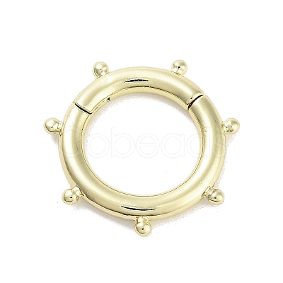 Brass Spring Gate Rings KK-M293-51G-1