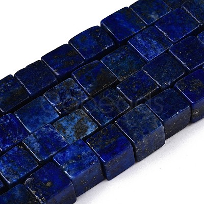 Natural Lapis Lazuli Dyed Beads Strands G-T139-8x8-44-1