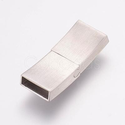 Tarnish Resistant 304 Stainless Steel Magnetic Clasps with Glue-in Ends STAS-K145-27P-1