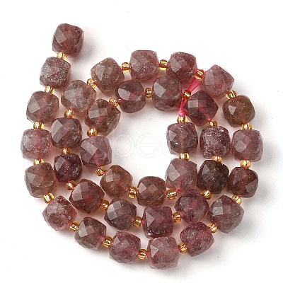 Natural Strawberry Quartz Beads Strands G-Q010-A21-01-1