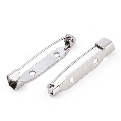 Tarnish Resistant 201 Stainless Steel Brooch Pin Back Safety Catch Bar Pins STAS-S117-021D-1