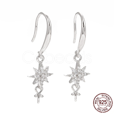 Anti-Tarnish Rhodium Plated 925 Sterling Silver Earring Hooks STER-D035-29P-1