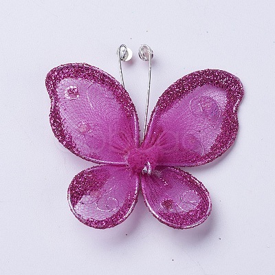 Polyester Butterfly Decoration DIY-WH0018-03H-1