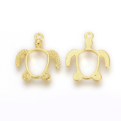 Tibetan Style Alloy Open Back Bezel Pendants TIBE-S308-33G-1