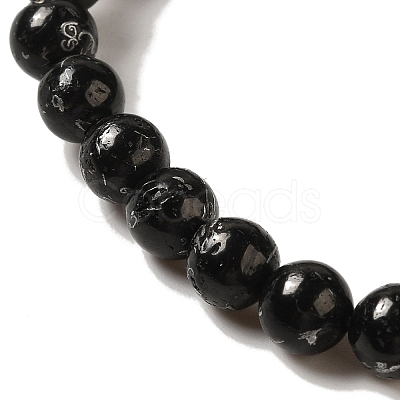 Synthetic Silver Line Coal Quartz Beads Strands G-Q161-A01-02-1