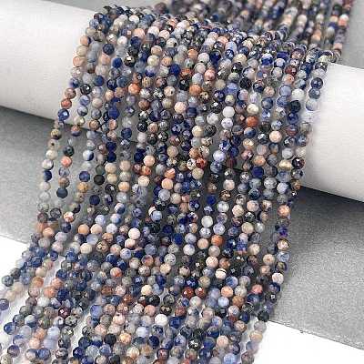 Natural Sodalite Beads Strands G-A097-A12-01-1