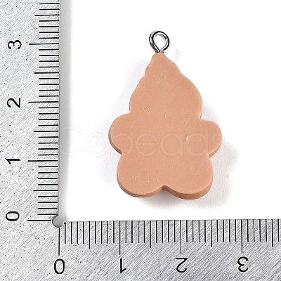 Cristmas Thmem Resin Pendants RESI-Q014-01B-1