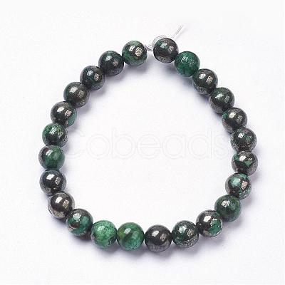 Natural Pyrite Beads Strands G-K181-N03-1