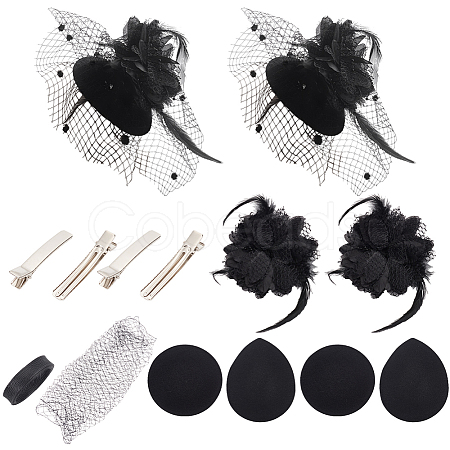 Fingerinspire Gothic Style  Fascinator DIY Kit DIY-FG0005-11-1