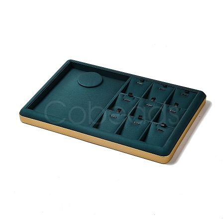 10-Slot PU Leather Pendant Necklace Display Tray Stands VBOX-C003-10A-1