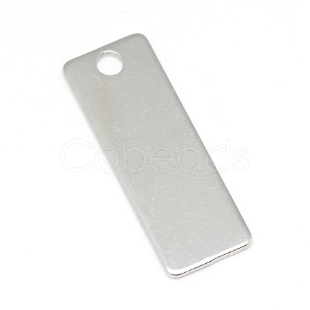 304 Stainless Steel Stamping Blank Tag Pendants STAS-T008-119-1