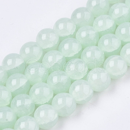 Imitation Jade Glass Beads GLAA-S192-001E-1