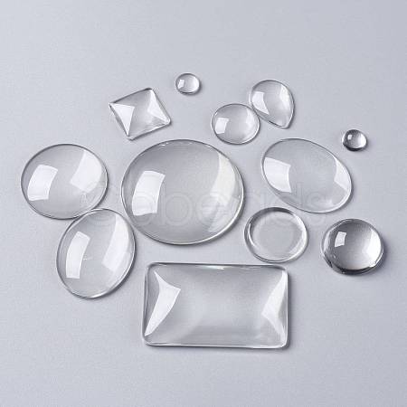 Transparent Glass Cabochons GLAA-XCP0011-26-1