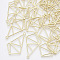 Alloy Pendants, Kite, Light Gold, 40x24x1mm, Hole: 1.8mm