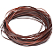 Gorgecraft Plastic Imitation Cane Wire Cord, Flat, Coconut Brown, 5mm