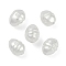 Glass Profiled Pearl Beads, Pearlized, Oval, White, 14x10.5~11x10.5~11mm, Hole: 1~1.2mm