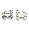 Tibetan Style Alloy Pendants, Cadmium Free & Lead Free, Crab Charms, Antique Silver, 14.5x16x2mm, Hole: 1.8mm