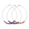 Glass with Natural Gemstone Chip Necklaces, 16.50 inch(41.9cm)