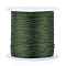 Polyester Braided Metallic Thread, for DIY Braided Bracelets Making and Embroidery, Dark Olive Green, 0.4mm, 6-Ply, about 54.68 yards(50m)/roll