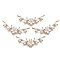 Brass Micro Pave Cubic Zirconia Links Connectors, Long-Lasting Plated, Flower, Light Gold, Clear, 13x37x3mm, Hole: 1.2mm