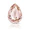 Preciosa&reg MAXIMA Crystal Fancy Stones, Czech Crystal, 435 16 301 Baroque Pear, Dura Foiling, 70530 Vintage Rose, 18x13mm